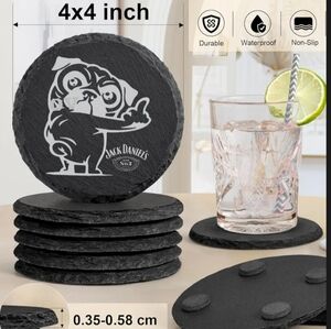 Jack Daniels slate coaster set of 2